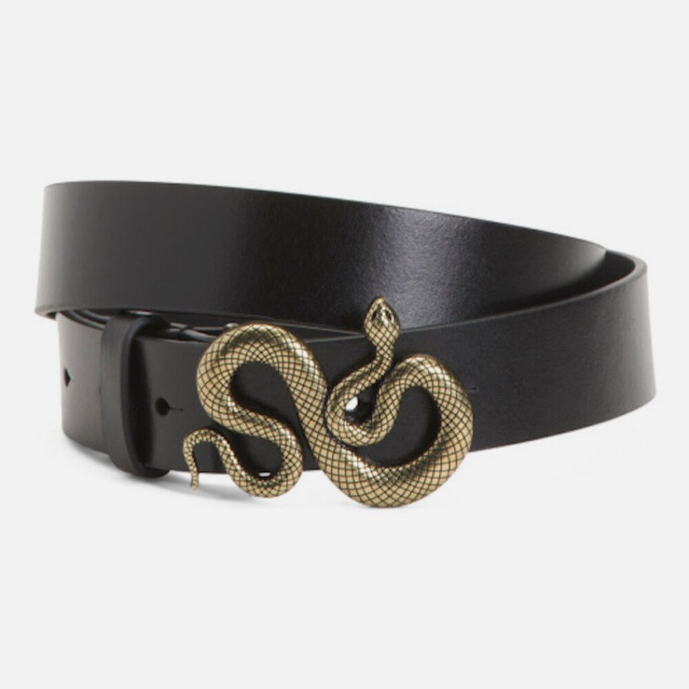 Most Wanted Snake Buckle Leather Belt